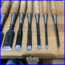 Japanese Carpenter Tool Oire Nomi 9 Chisel Set Rare Kurota Sakazuki Professional