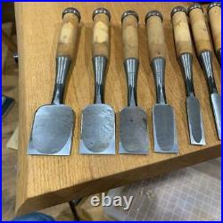 Japanese Carpenter Tool Oire Nomi 9 Chisel Set Rare Kurota Sakazuki Professional