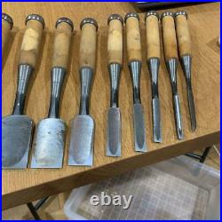 Japanese Carpenter Tool Oire Nomi 9 Chisel Set Rare Kurota Sakazuki Professional