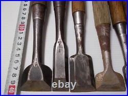 Japanese Carpenter Tool Oire Nomi 9 Wood Chisels Set Vintage from japan