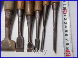 Japanese Carpenter Tool Oire Nomi 9 Wood Chisels Set Vintage from japan