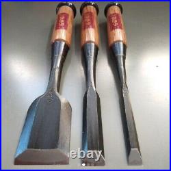 Japanese Carpenter Tool Oire Nomi Chisels 3 set Hon Kikuyoshi