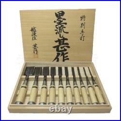 Japanese Chisel Jinsaku Oire Nomi Set of 10 Wood Handle Damascus from JP New