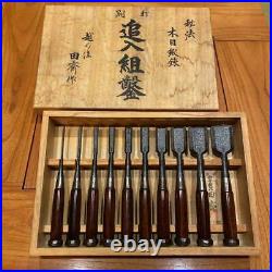 Japanese Chisel Oire Nomi 10set Wood Grain Finish Tasai Works Vintage From JP