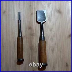 Japanese Chisel Oire Nomi Carpenter Tool 2 pcs set 9mm 60mm Tsukiichihiro used