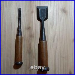 Japanese Chisel Oire Nomi Carpenter Tool 2 pcs set 9mm 60mm Tsukiichihiro used