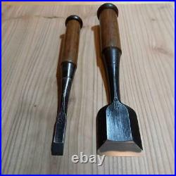 Japanese Chisel Oire Nomi Carpenter Tool 2 pcs set 9mm 60mm Tsukiichihiro used