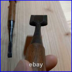 Japanese Chisel Oire Nomi Carpenter Tool 2 pcs set 9mm 60mm Tsukiichihiro used