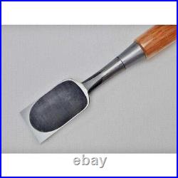 Japanese Chisel Oire Nomi TASAI Blue Steel 36mm 1.4 in Red Oak Carpenter Tool