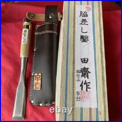 Japanese Chisel Oire Nomi WAKIZASHU Akio Tasai 27mm Carpentory Tool Wood Carving