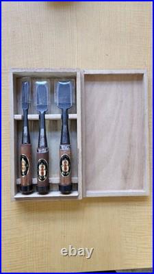 Japanese Chisel Set 3pc Oire Nomi Woodworking Tools Boxed Nomikatsu