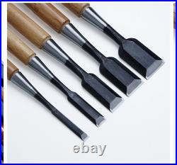 Japanese Chisel Set 5pc Oire Nomi Shirogami White Steel No. 2 Handmade Carpenter