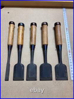Japanese Chisel Set 5pc Oire Nomi Woodworking Carpenter Tool Tokyo Nomi
