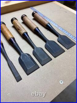 Japanese Chisel Set 5pc Oire Nomi Woodworking Carpenter Tool Tokyo Nomi