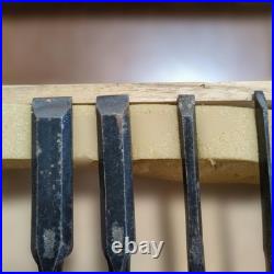 Japanese Chisel Set 8pc Signed Shogoin Oire Nomi Woodworking Carpentry Tools