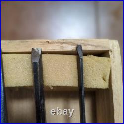 Japanese Chisel Set 8pc Signed Shogoin Oire Nomi Woodworking Carpentry Tools