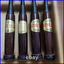 Japanese Chisel Set 8pc Signed Shogoin Oire Nomi Woodworking Carpentry Tools