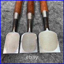 Japanese Chisel Tasai Betsuuchi Oire Nomi Set of 5 Echigo Sanjo 36-60mm 1.4-2.4