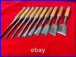 Japanese Chisel Tasai Polished Finish Dovetail chisel 10set custom-made