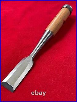 Japanese Chisel oire nomi Yoshio Usui All HSS Blade Red oak handle 24mm