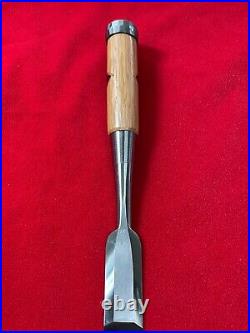 Japanese Chisel oire nomi Yoshio Usui All HSS Blade Red oak handle 24mm