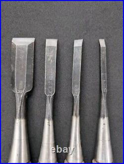 Japanese Chisels Oire Nomi Senkichi 5mm 9mm 12mm 24mm Carpentry Tools Set of 4