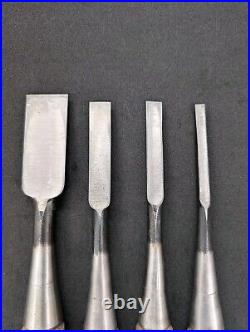 Japanese Chisels Oire Nomi Senkichi 5mm 9mm 12mm 24mm Carpentry Tools Set of 4