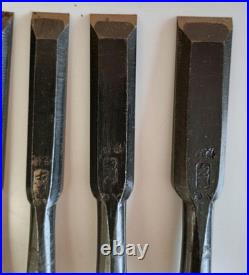 Japanese Custom Oire Nomi Chisel Set 10pcs Wooden Case Woodworking Tool Used #22 Japanese Custom Oire Nomi Chisel Set 10pcs Wooden Case Woodworking Tool Used #22