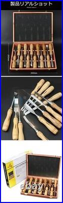 Japanese Custom Oire Nomi Chisel Set 10pcs Wooden Case Woodworking Tool Used #22