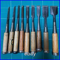 Japanese Nomi Chisel Oire Vintage Old Retro Set of 9