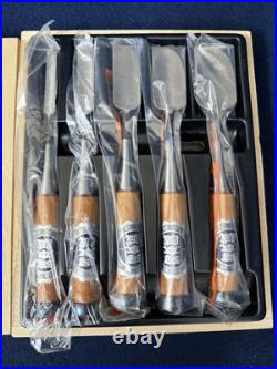 Japanese Nomi Chisel Set 5pcs Kawamoto Makoto Custom Made Oire Nomi Unused