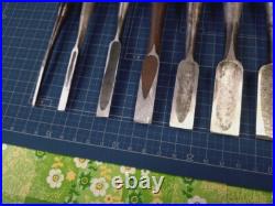 Japanese Nomi Chisel Vintage Old Retro Oire #1-4 Tools Set of 10