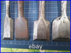 Japanese Nomi Chisel Vintage Old Retro Oire #1-4 Tools Set of 10