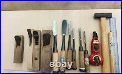 Japanese Nomi Chisel Vintage Old Retro Oire Carpenter Tool 7-30mm Iron Hammer Japanese Nomi Chisel Vintage Old Retro Oire Carpenter Tool 7-30mm Iron Hammer