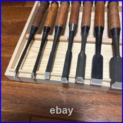 Japanese Nomi Chisel Vintage Old Retro Oire Engraved Tools Set of 10 F/S From JP Japanese Nomi Chisel Vintage Old Retro Oire Engraved Tools Set of 10 F/S From JP