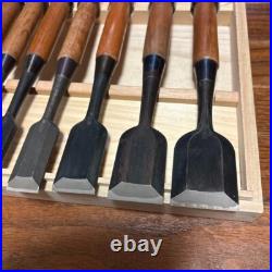 Japanese Nomi Chisel Vintage Old Retro Oire Engraved Tools Set of 10 F/S From JP Japanese Nomi Chisel Vintage Old Retro Oire Engraved Tools Set of 10 F/S From JP