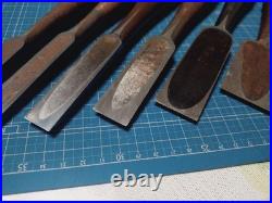Japanese Nomi Chisel Vintage Old Retro Oire Tools 14.0mm-41.0mm Set of 6
