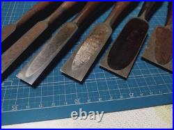 Japanese Nomi Chisel Vintage Old Retro Oire Tools 14.0mm-41.0mm Set of 6