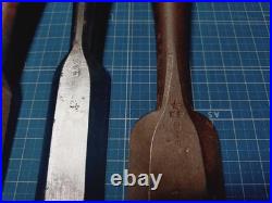 Japanese Nomi Chisel Vintage Old Retro Oire Tools 14.0mm-41.0mm Set of 6