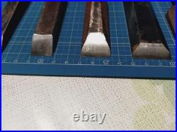 Japanese Nomi Chisel Vintage Old Retro Oire Tools 14.0mm-41.0mm Set of 6