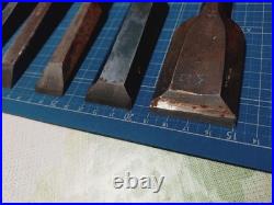 Japanese Nomi Chisel Vintage Old Retro Oire Tools 14.0mm-41.0mm Set of 6
