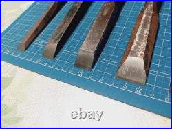 Japanese Nomi Chisel Vintage Old Retro Oire Tools 14.0mm-41.0mm Set of 6