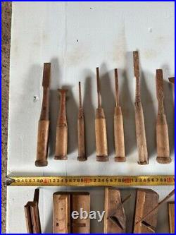 Japanese Nomi Chisel Vintage Old Retro Oire Tools Kanna Set Bulk