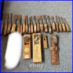 Japanese Nomi Chisel Vintage Old Retro Oire Tools Kanna Set of 23 Bulk