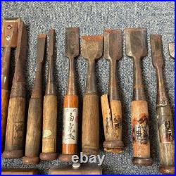 Japanese Nomi Chisel Vintage Old Retro Oire Tools Kanna Set of 23 Bulk