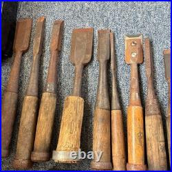 Japanese Nomi Chisel Vintage Old Retro Oire Tools Kanna Set of 23 Bulk