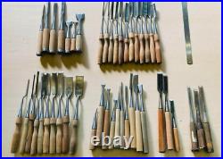 Japanese Nomi Chisel Vintage Old Retro Oire Tools Set Bulk Sale F/S From Japan