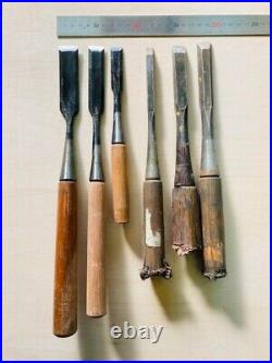 Japanese Nomi Chisel Vintage Old Retro Oire Tools Set Bulk Sale F/S From Japan