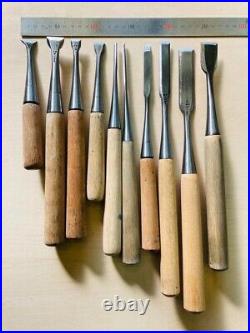 Japanese Nomi Chisel Vintage Old Retro Oire Tools Set Bulk Sale F/S From Japan