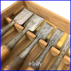 Japanese Nomi Chisel Vintage Old Retro Oire Tools Set of 10 HSS Sukemaru